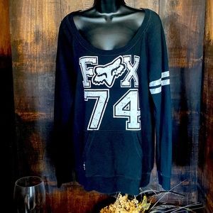 Fox Black Sweatshirt XL Fox 74 Ride On!
